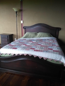 Guest bedrooms have queen beds, one also has a full sized trundle.